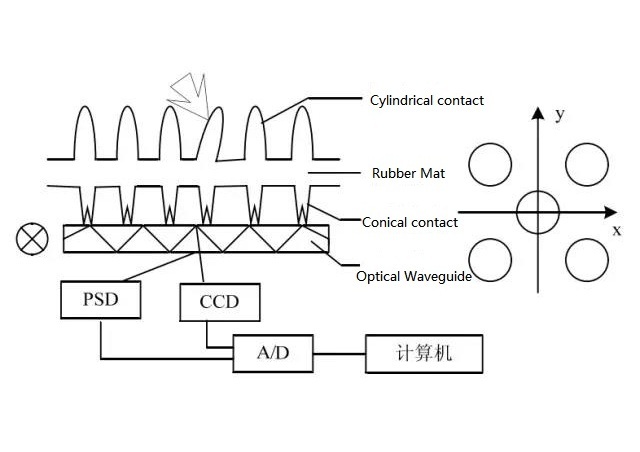 Structure and Operating Principle of an Optical Tactile Sensor