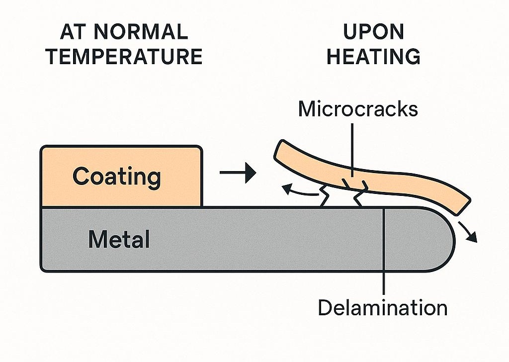 Thermal Expansion Mismatch Causing Cracks and Delamination in Electronic Materials